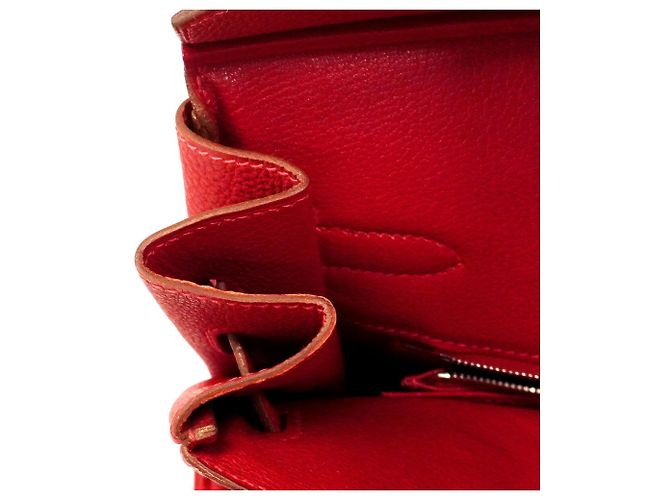 Hermès Borsa Hermes Birkin 35 Togo Rouge Vif Rosso - vista 8