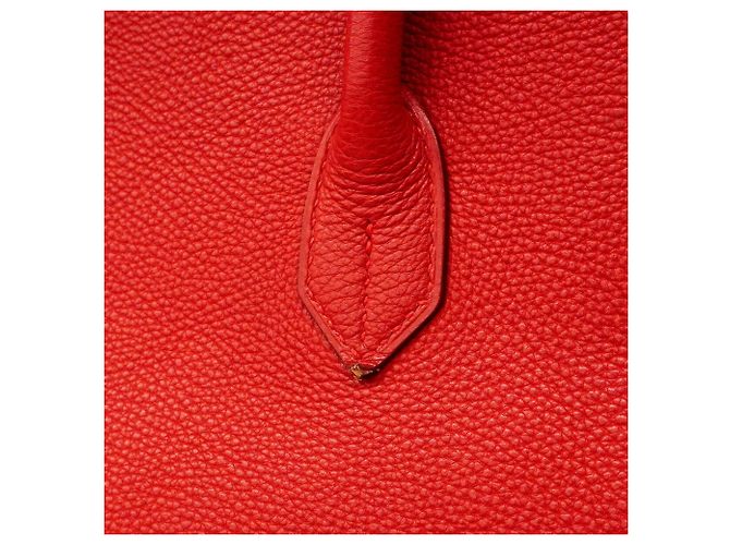 Hermès Borsa Hermes Birkin 35 Togo Rouge Vif Rosso - vista 9