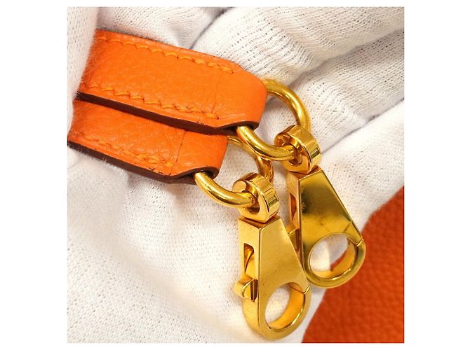 Hermès Borsa Hermes Kelly 32 Togo Arancione - vista 10