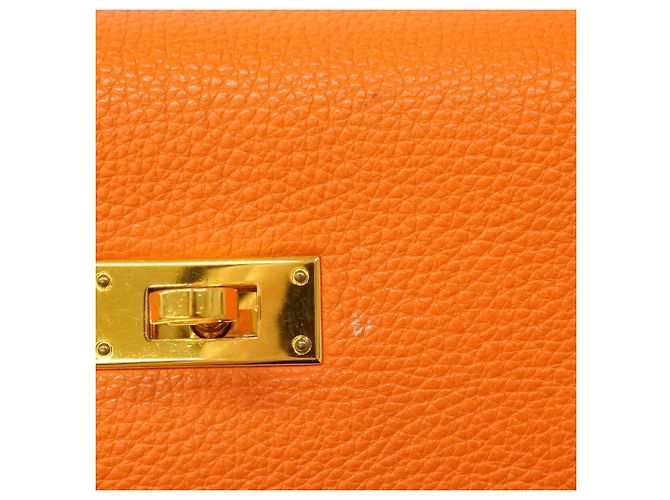 Hermès Borsa Hermes Kelly 32 Togo Arancione - vista 11