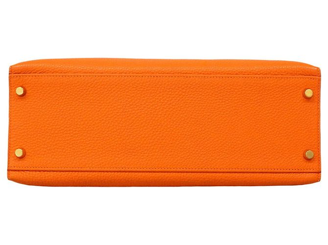 Hermès Borsa Hermes Kelly 32 Togo Arancione - vista 3
