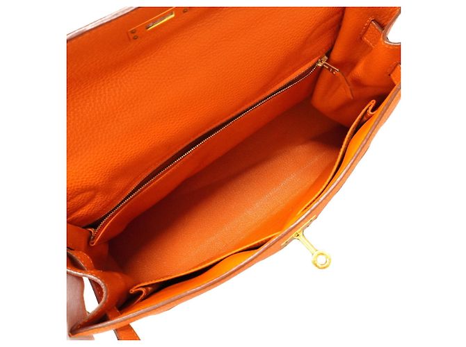 Hermès Borsa Hermes Kelly 32 Togo Arancione - vista 4