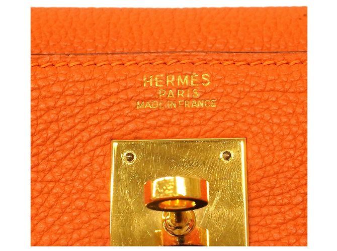 Hermès Borsa Hermes Kelly 32 Togo Arancione - vista 5