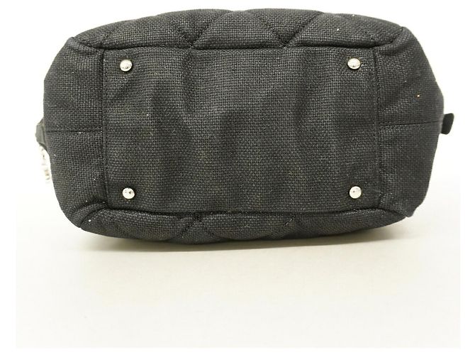 Borsa Tote Chanel Paris Biarritz in Tweed Nero - vista 3