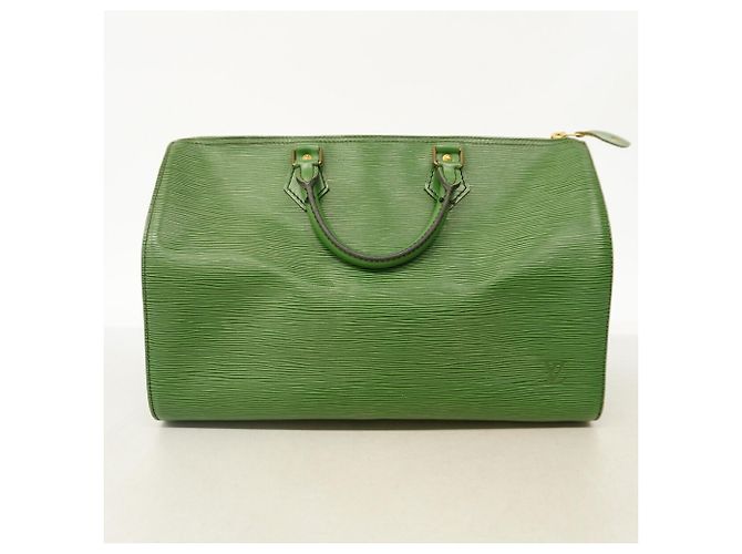 Borsa Louis Vuitton Epi Speedy 35 in Borneo Green - vista 13