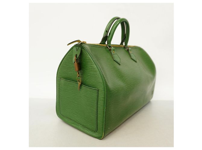 Borsa Louis Vuitton Epi Speedy 35 in Borneo Green - vista 2