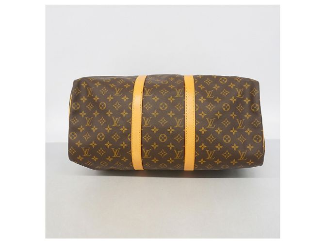 mala Louis Vuitton Monogram Keepall Bandoulière 50 Marrom - vista 3