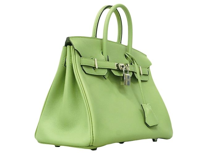 Hermès Bolsa Hermes Birkin 25 em couro Swift Verde - vista 2