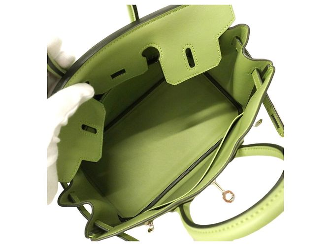 Hermès Bolsa Hermes Birkin 25 em couro Swift Verde - vista 4