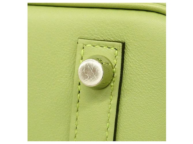 Hermès Bolsa Hermes Birkin 25 em couro Swift Verde - vista 7