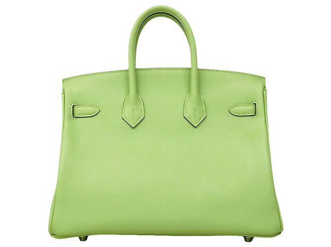 Hermès Bolsa Hermes Birkin 25 em couro Swift Verde - vista 8
