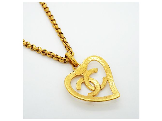 Collana Chanel placcata in oro con motivo a cuore D'oro - vista 2