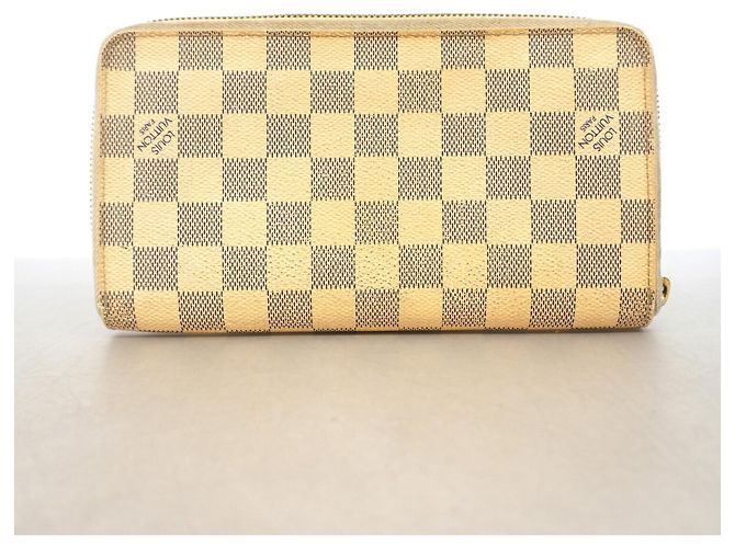 Cartera Larga Louis Vuitton Damier Azur Zippy Organizer Blanco - vista 10