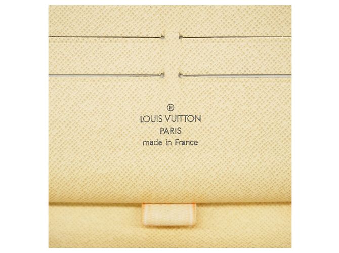 Cartera Larga Louis Vuitton Damier Azur Zippy Organizer Blanco - vista 4