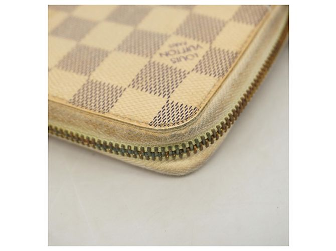 Cartera Larga Louis Vuitton Damier Azur Zippy Organizer Blanco - vista 6