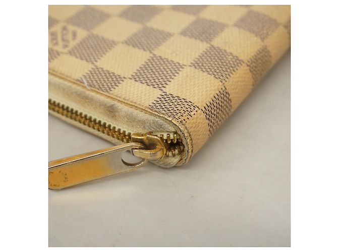 Cartera Larga Louis Vuitton Damier Azur Zippy Organizer Blanco - vista 7
