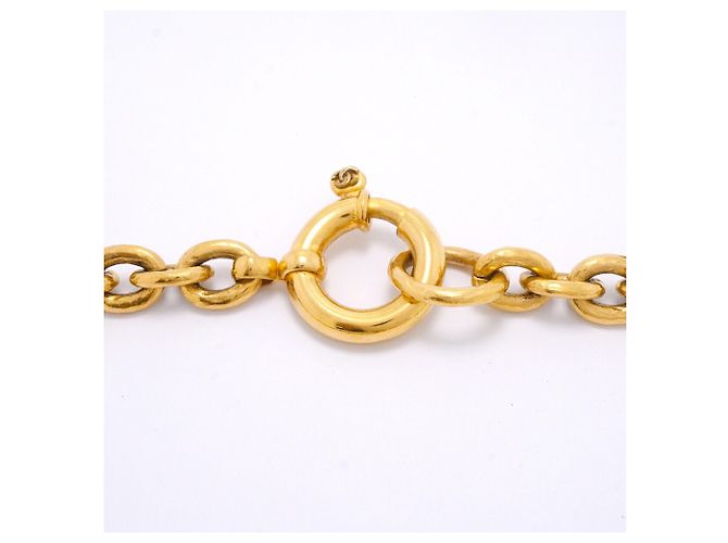 Collana Chanel placcata oro con pietre colorate Rosso D'oro Verde - vista 4