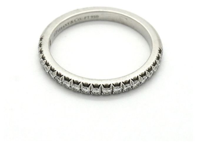Anello Tiffany & Co. Soleste Half Eternity in Platino e Diamanti - vista 3