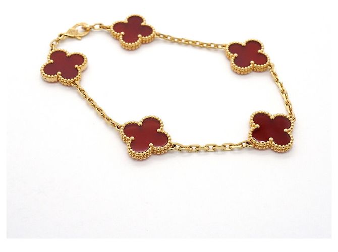 Van Cleef & Arpels Alhambra Charm Armband Rot - Ansicht 2