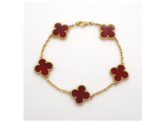 Van Cleef & Arpels Alhambra Charm Armband Rot - Ansicht 3