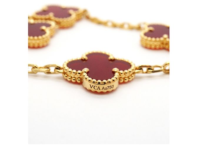 Van Cleef & Arpels Alhambra Charm Armband Rot - Ansicht 6