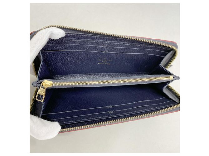 Louis Vuitton Monogram Empreinte Portefeuille Clemence Long Wallet Rosso - vista 3
