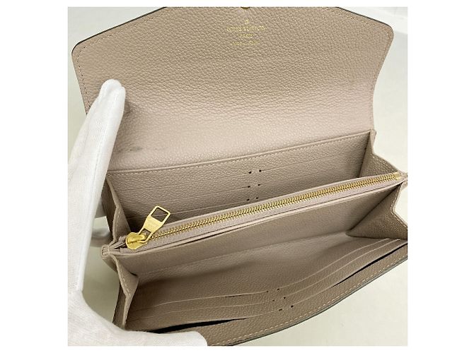 Louis Vuitton Monogram Empreinte Portefeuille Sarah Long Wallet Grigio - vista 3