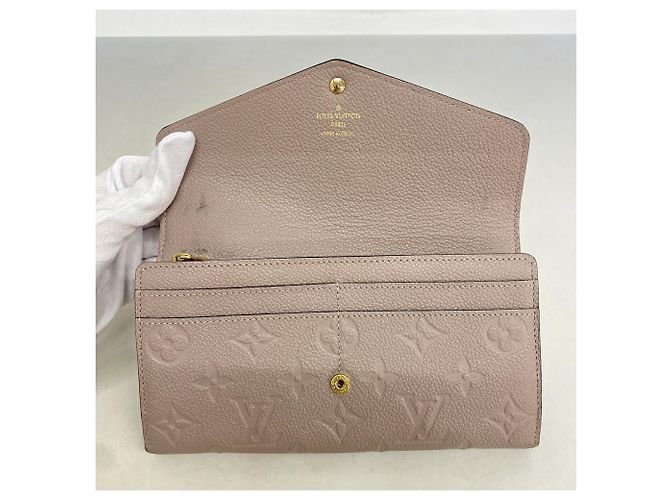 Louis Vuitton Monogram Empreinte Portefeuille Sarah Long Wallet Grigio - vista 7