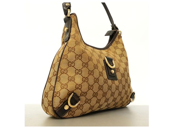 Bolsa de Ombro Gucci GG Canvas Bege - vista 2