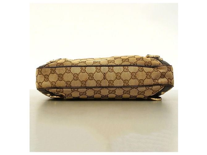 Bolsa de Ombro Gucci GG Canvas Bege - vista 3
