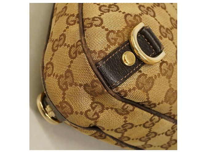 Bolsa de Ombro Gucci GG Canvas Bege - vista 6