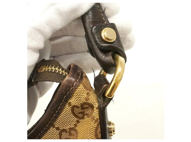 Bolsa de Ombro Gucci GG Canvas Bege - vista 7