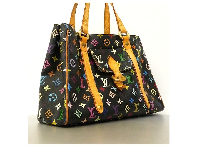 Borsa Tote Louis Vuitton Monogram Multicolor Aurelia MM Nero - vista 2