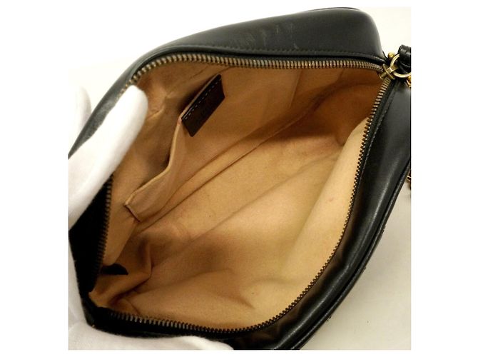 Borsa a tracolla Gucci GG Marmont in pelle nera Nero - vista 4
