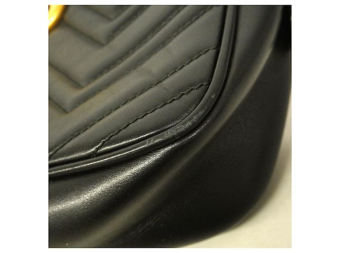 Borsa a tracolla Gucci GG Marmont in pelle nera Nero - vista 6