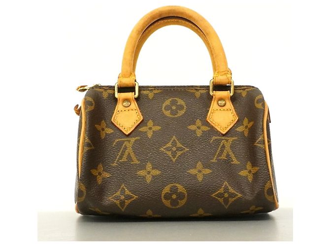Borsa a mano Louis Vuitton Monogram Mini Speedy Marrone - vista 11