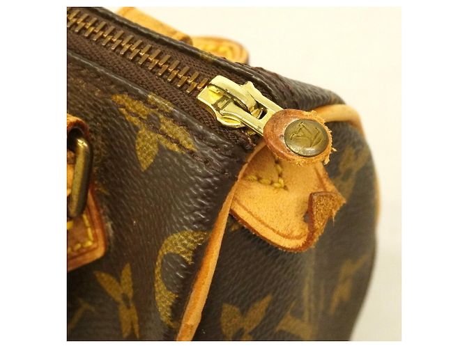 Borsa a mano Louis Vuitton Monogram Mini Speedy Marrone - vista 6