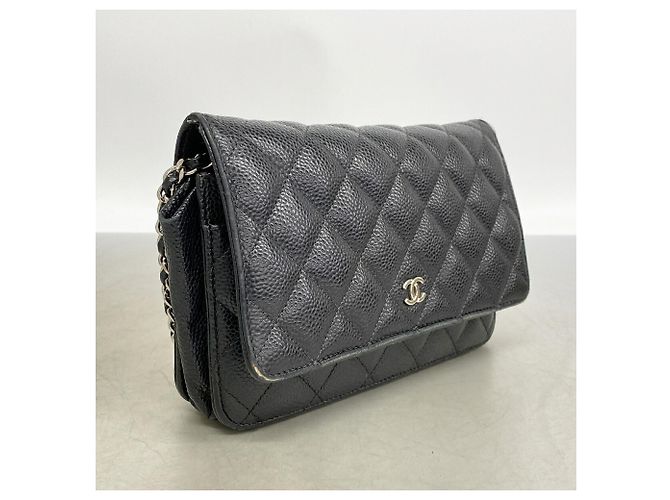 Portafoglio a spalla con catena Chanel Matelassé Nero - vista 2
