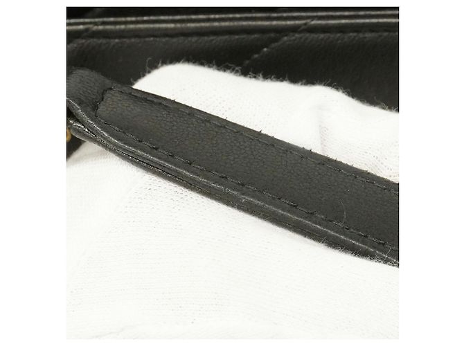 Borsa a tracolla Chanel in pelle nera Nero - vista 9