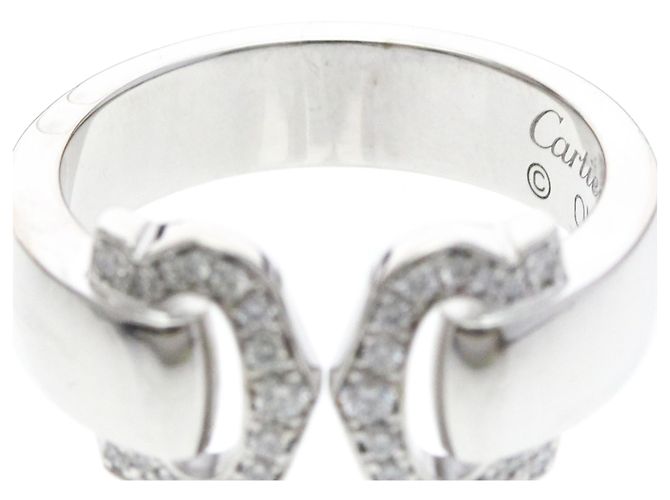 Cartier 2C Boucle Ring aus Weißgold Silber - Ansicht 5