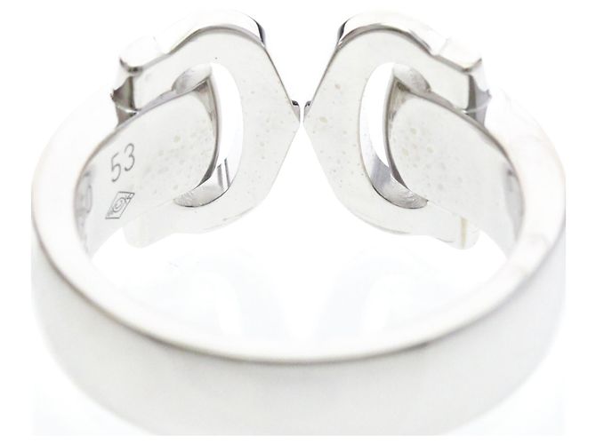 Cartier 2C Boucle Ring aus Weißgold Silber - Ansicht 7