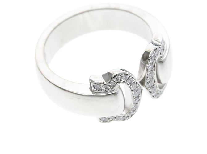 Cartier 2C Boucle Ring aus Weißgold Silber - Ansicht 9