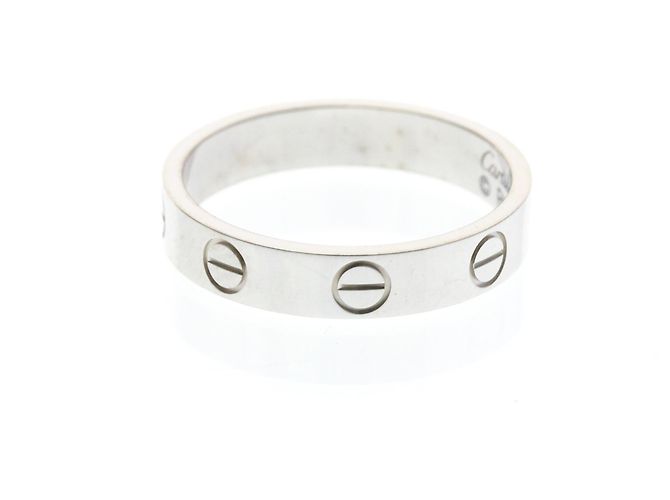 Bague Cartier Mini Love en or blanc Argenté - vue 2