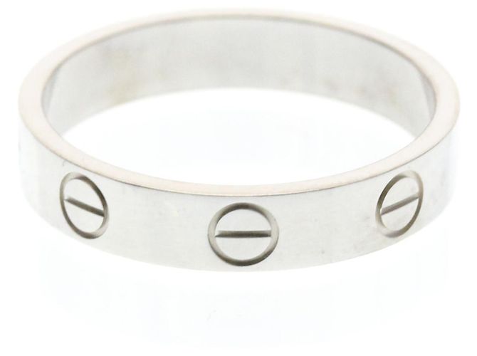 Bague Cartier Mini Love en or blanc Argenté - vue 3
