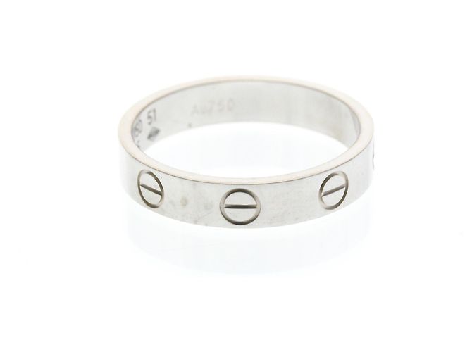 Bague Cartier Mini Love en or blanc Argenté - vue 4