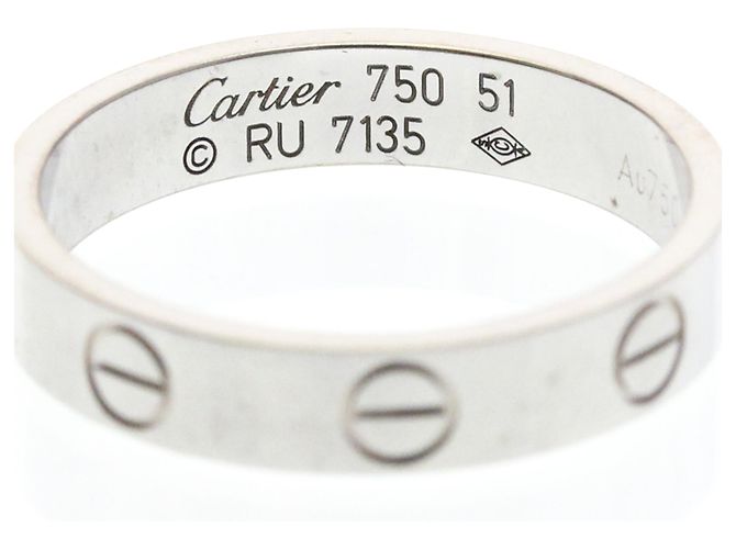 Bague Cartier Mini Love en or blanc Argenté - vue 5