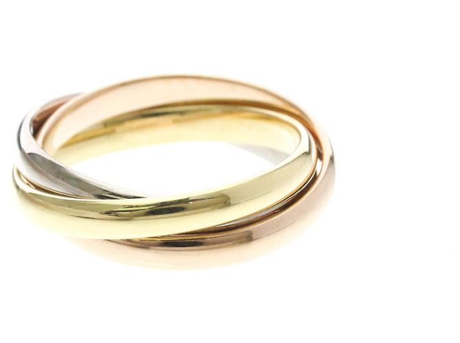 Anello Cartier Trinity in oro 18K rosa bianco e giallo D'oro - vista 3