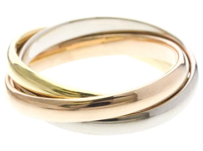 Anello Cartier Trinity in oro 18K rosa bianco e giallo D'oro - vista 4