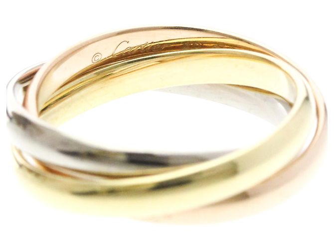 Anello Cartier Trinity in oro 18K rosa bianco e giallo D'oro - vista 6