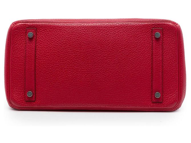 Hermès Red Clemence Birkin Retourne 30 Rosso - vista 3